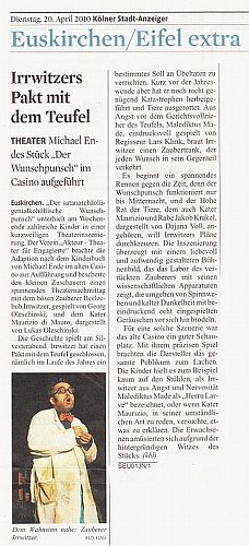 Artikel Wunschpunsch Kölner Stadtanzeiger